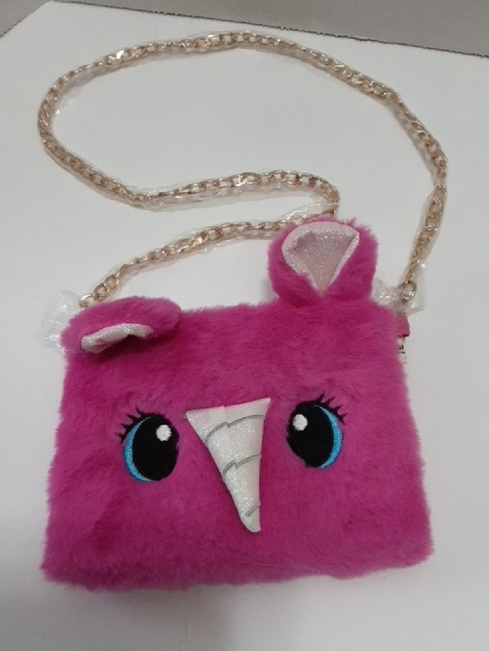 Kids Plush Unicorn Crossbody Bag - Pink
